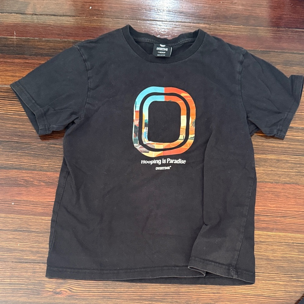 Overtime Kids Black Graphic Tee